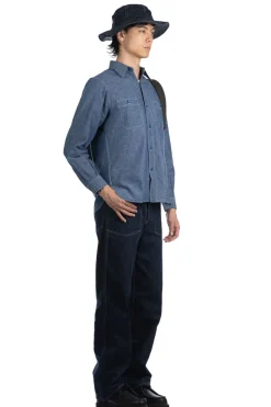 Clearance Buzz Rickson's Chambray Work Shirt - Blue