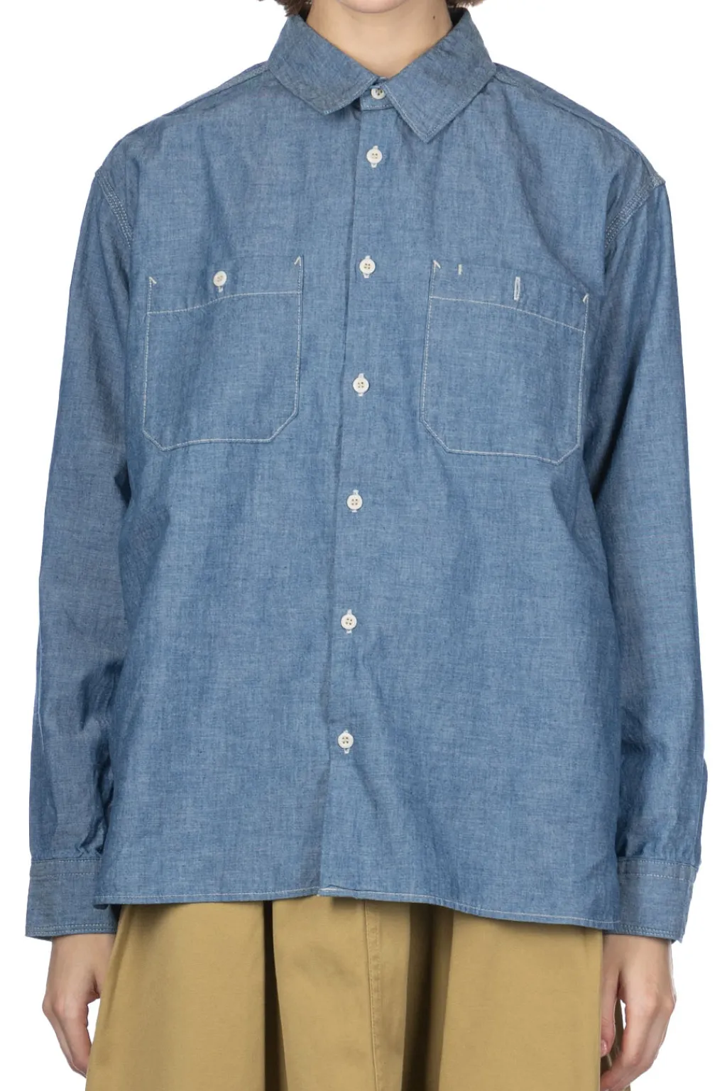 Discount Ordinary Fits Chambray Work Shirt - Indigo