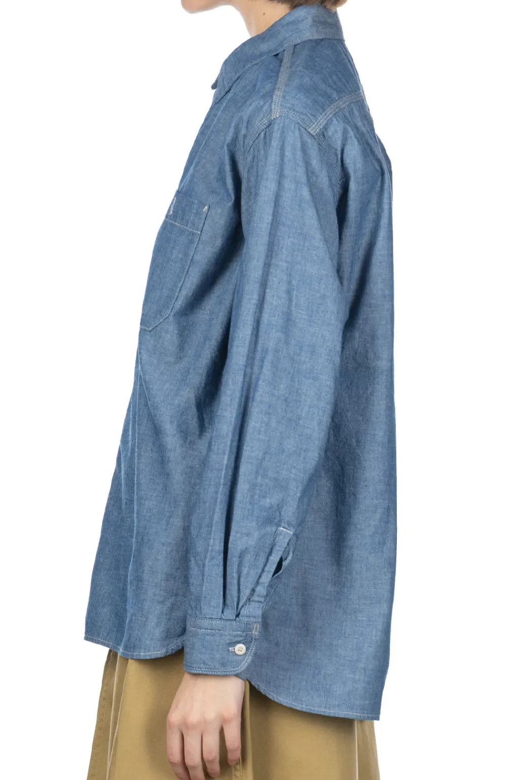 Discount Ordinary Fits Chambray Work Shirt - Indigo