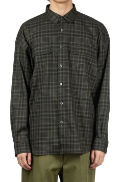 Outlet SOFTHYPHEN Check Flannel Zip Pocket Shirt