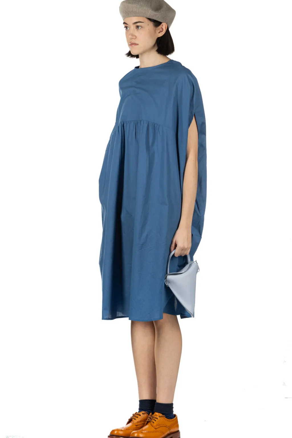 Sale Nachukara Circle Gather Dress - Blue