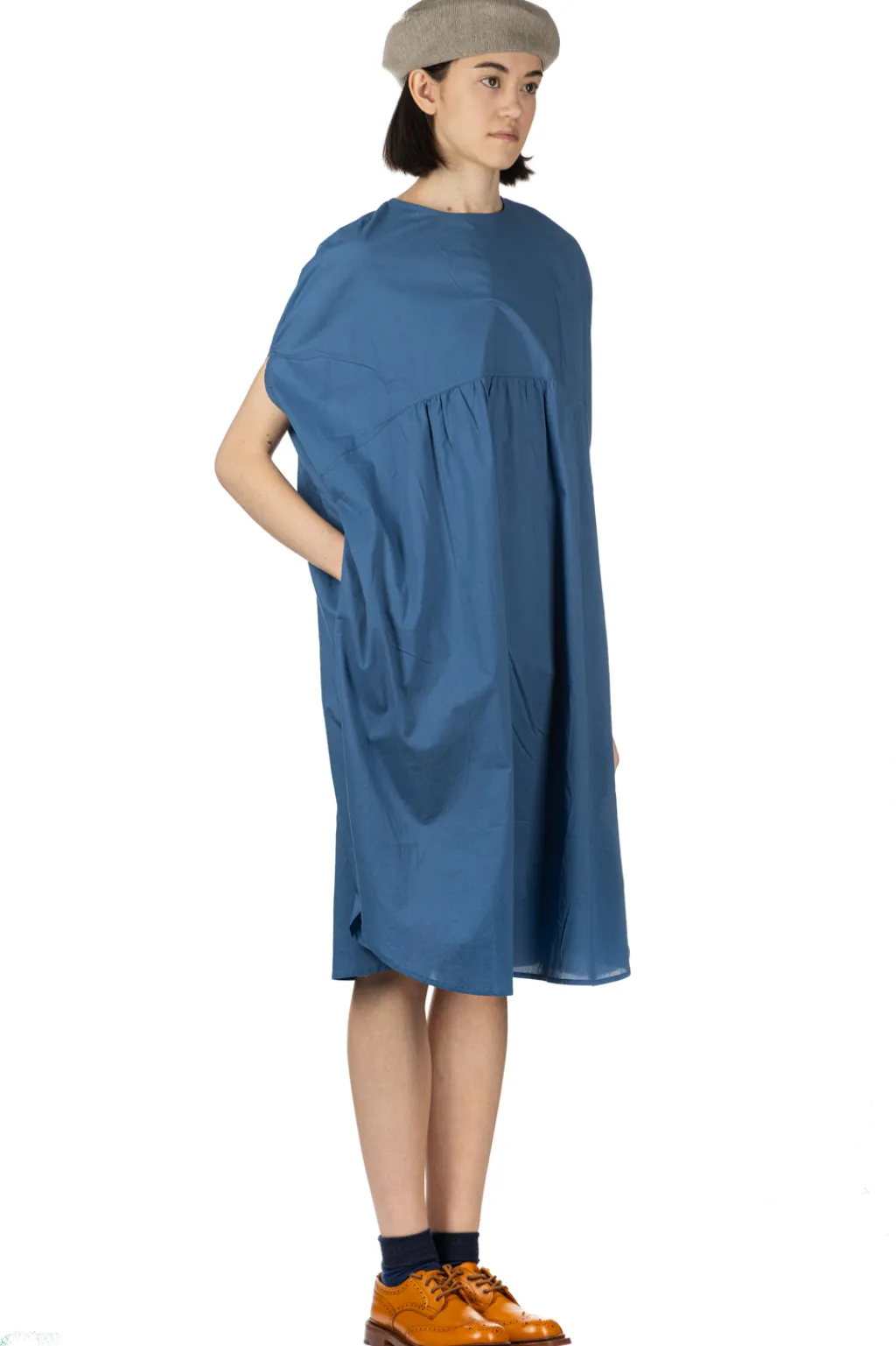 Sale Nachukara Circle Gather Dress - Blue