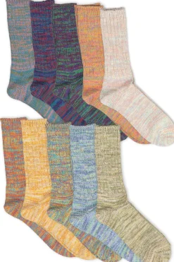 Online Anonymous Ism 5 color Mix Crew Socks in 10 Color Choices