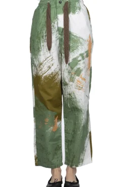 Best Kapital Combed Burberry BRUSH-CAMO EASY Pants - White