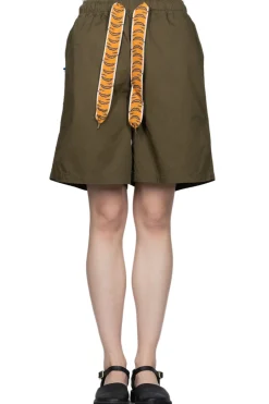Clearance Kapital Combed Burberry Cotton EASY BEACH GO Shorts - Khaki