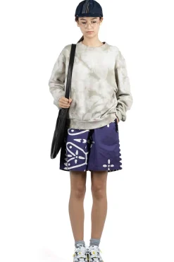 Clearance Kapital Combed Burberry Homongo Cross Easy Shorts - Navy