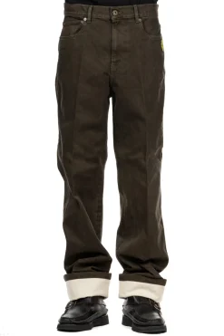 Hot JW Anderson Contrast Turn Up Jeans - Smoke
