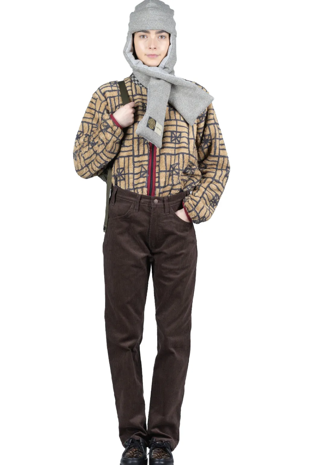 Clearance OrSlow 107 Corduroy Ivy Fit - Coffee Brown