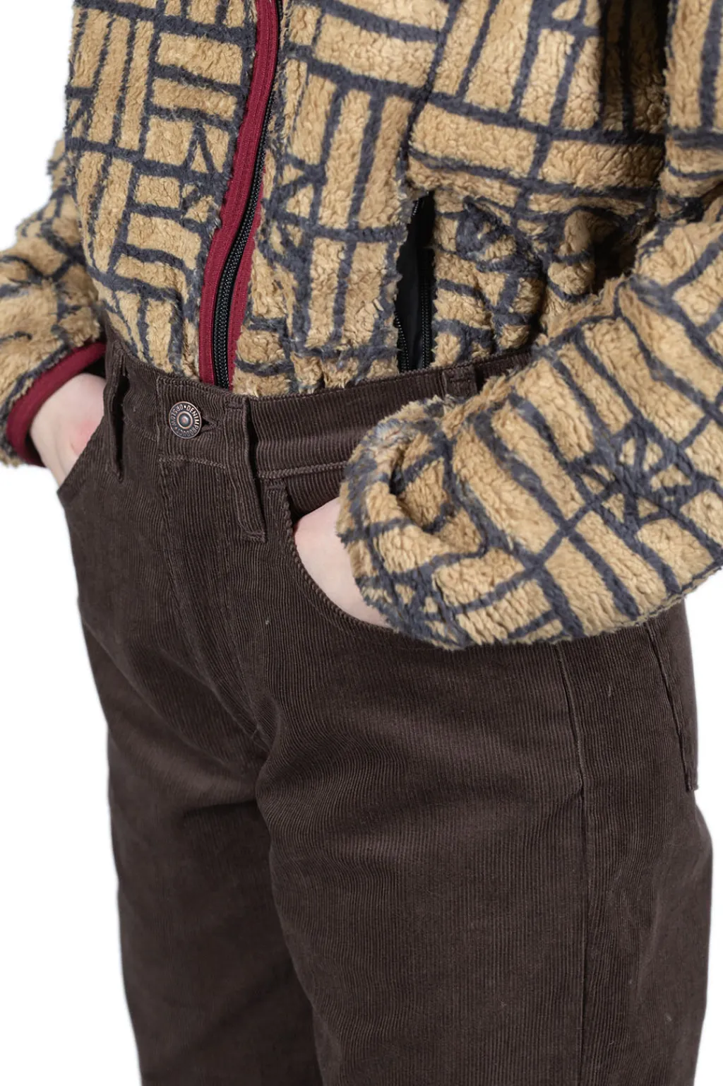 Clearance OrSlow 107 Corduroy Ivy Fit - Coffee Brown