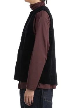 Sale Tigre Brocante Corduroy Open Pocket Vest - Black