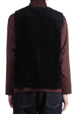 Sale Tigre Brocante Corduroy Open Pocket Vest - Black