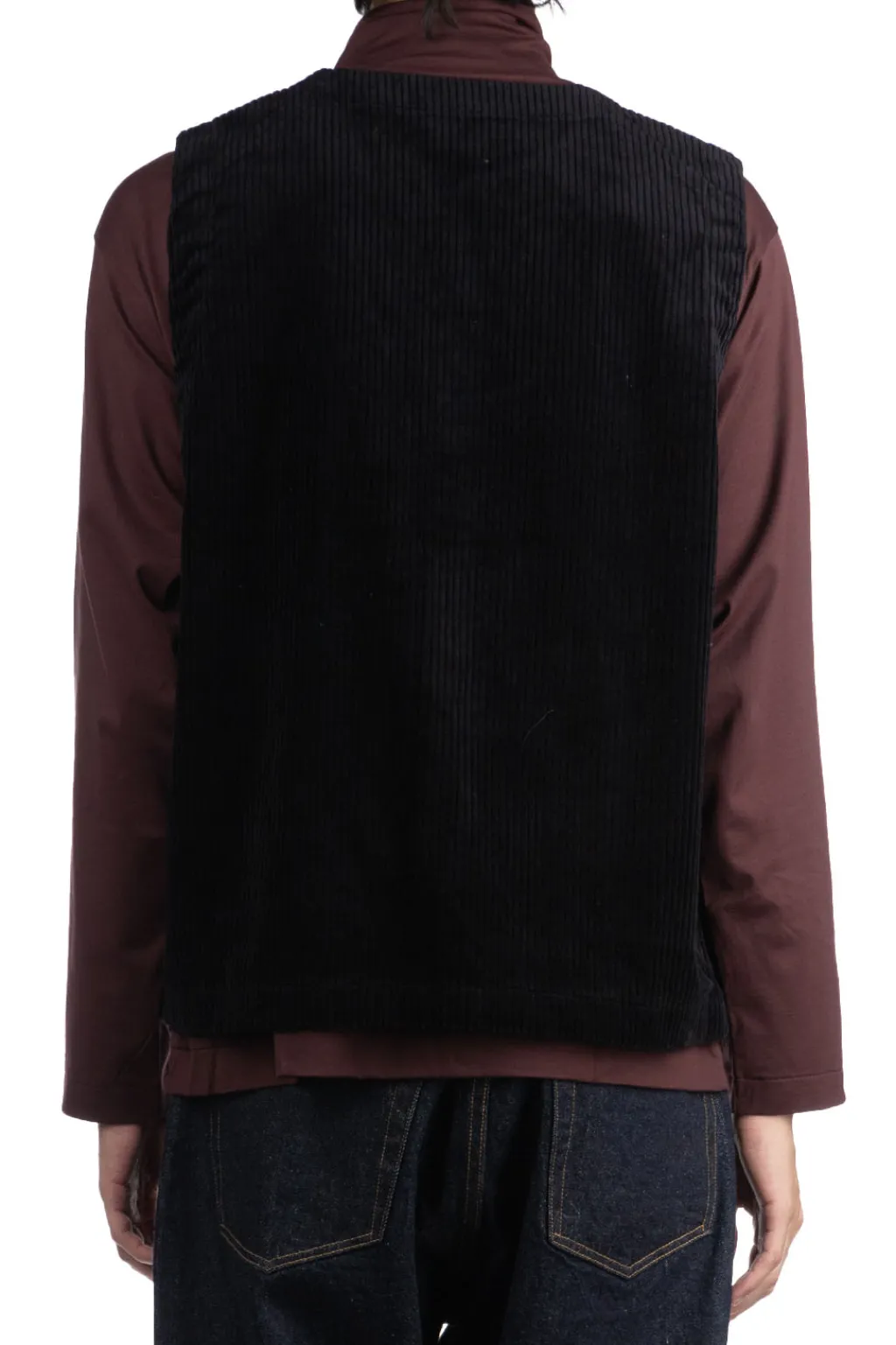 Sale Tigre Brocante Corduroy Open Pocket Vest - Black