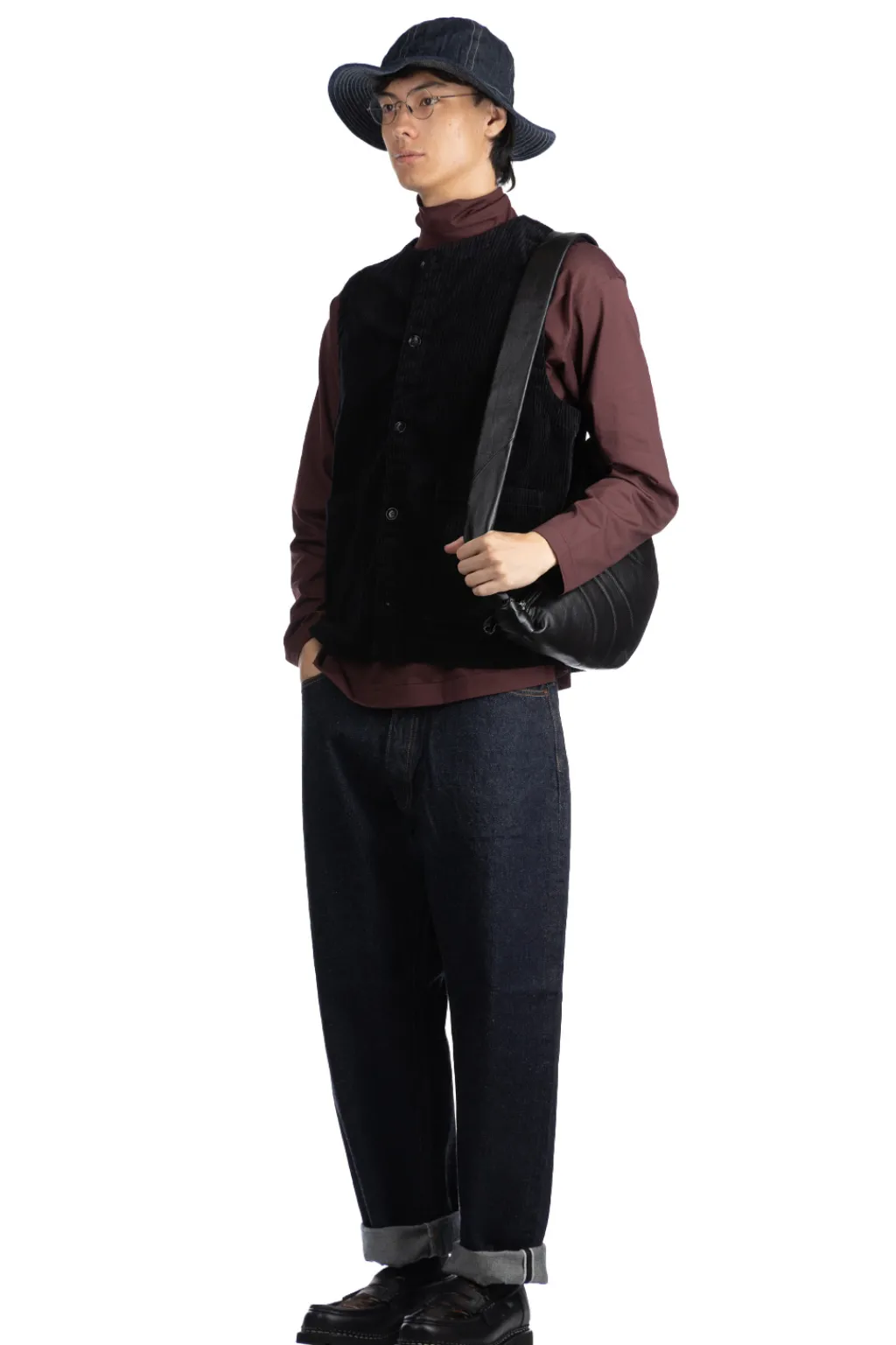 Sale Tigre Brocante Corduroy Open Pocket Vest - Black