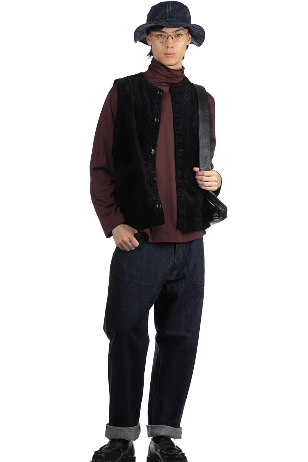 Sale Tigre Brocante Corduroy Open Pocket Vest - Black