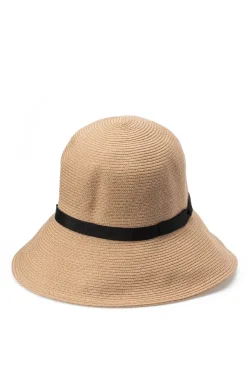 New Cableami Cotton Braid Open Crown Capeline - Beige Black