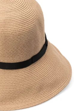 New Cableami Cotton Braid Open Crown Capeline - Beige Black