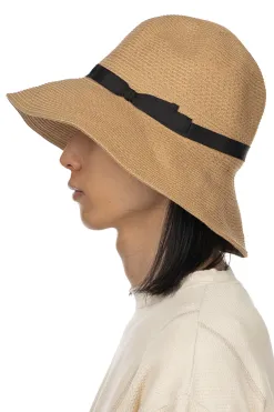 New Cableami Cotton Braid Open Crown Capeline - Beige Black