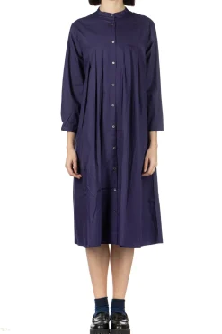Hot Nachukara Cotton Broadcloth Tuck Dress - Purple