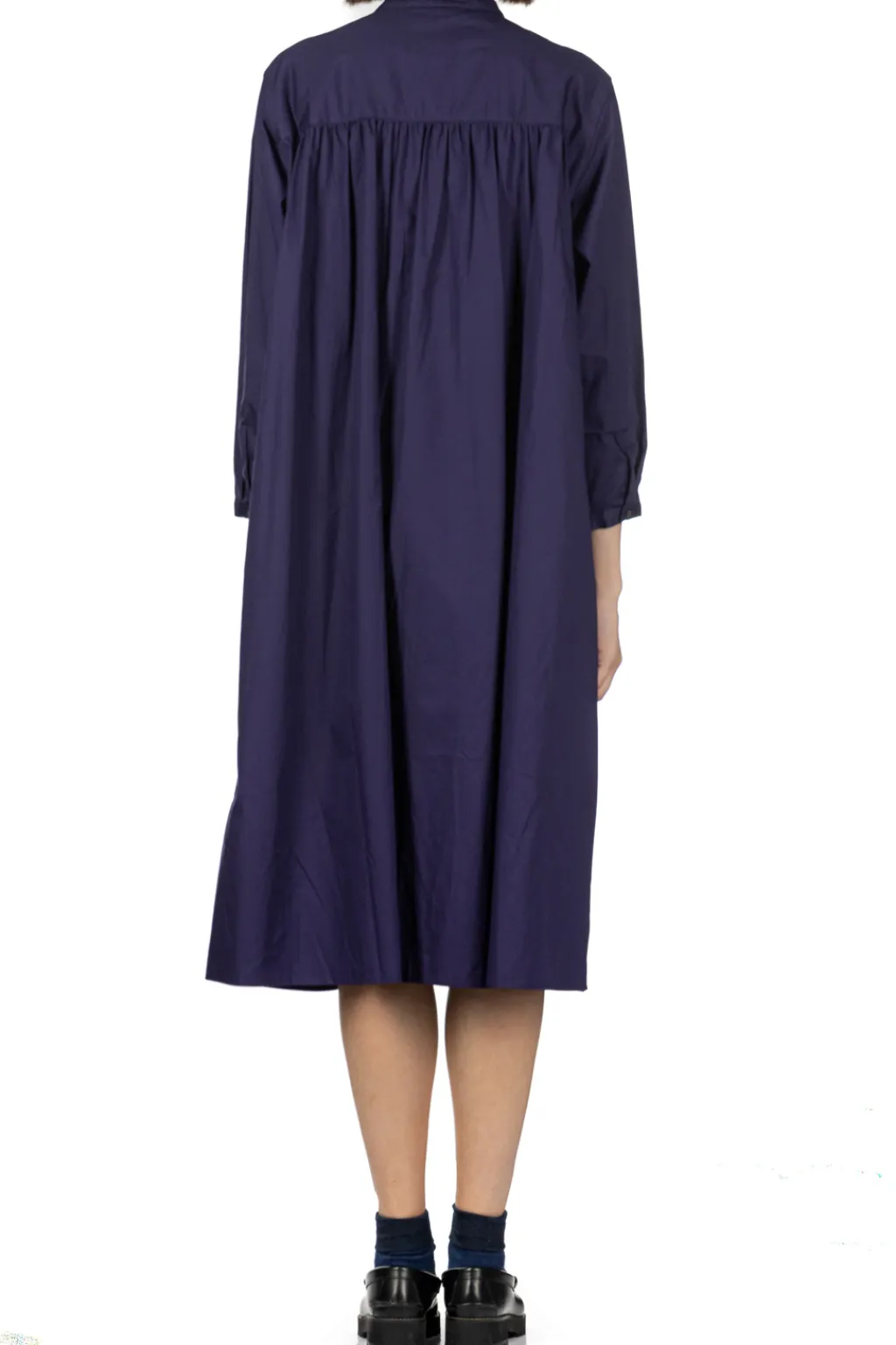 Hot Nachukara Cotton Broadcloth Tuck Dress - Purple