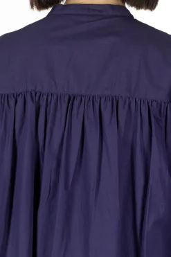Hot Nachukara Cotton Broadcloth Tuck Dress - Purple