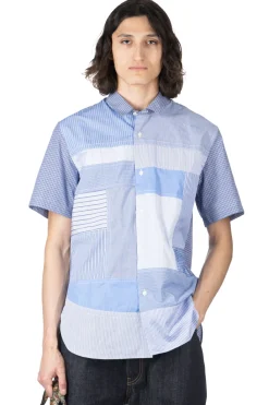 New Junya Watanabe MAN Cotton Check x Cottone Stripe Mix Shirt