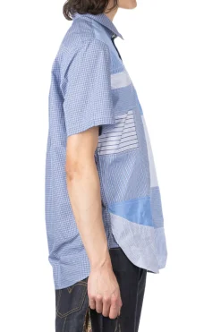 New Junya Watanabe MAN Cotton Check x Cottone Stripe Mix Shirt