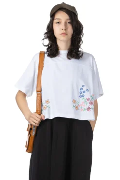 Online Comme Des Garcons TAO Cotton Embroidery Top - White