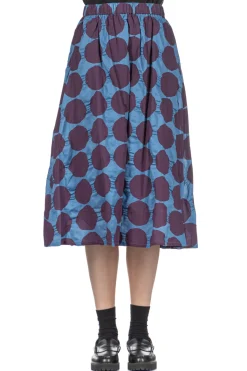 Hot Nachukara Cotton Gather Skirt - Blue