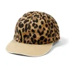 Outlet Kapital Cotton Herringbone Leopard Baseball Cap - Brown