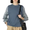 Hot Nachukara Cotton Jersey Crew Neck Vest - Blue