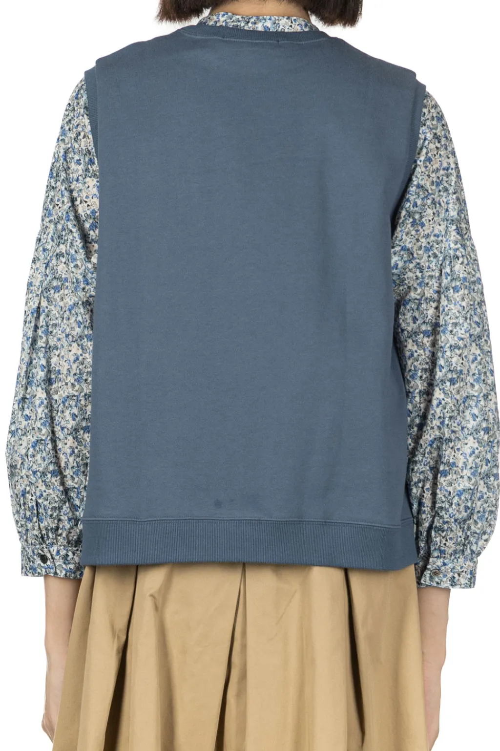 Hot Nachukara Cotton Jersey Crew Neck Vest - Blue