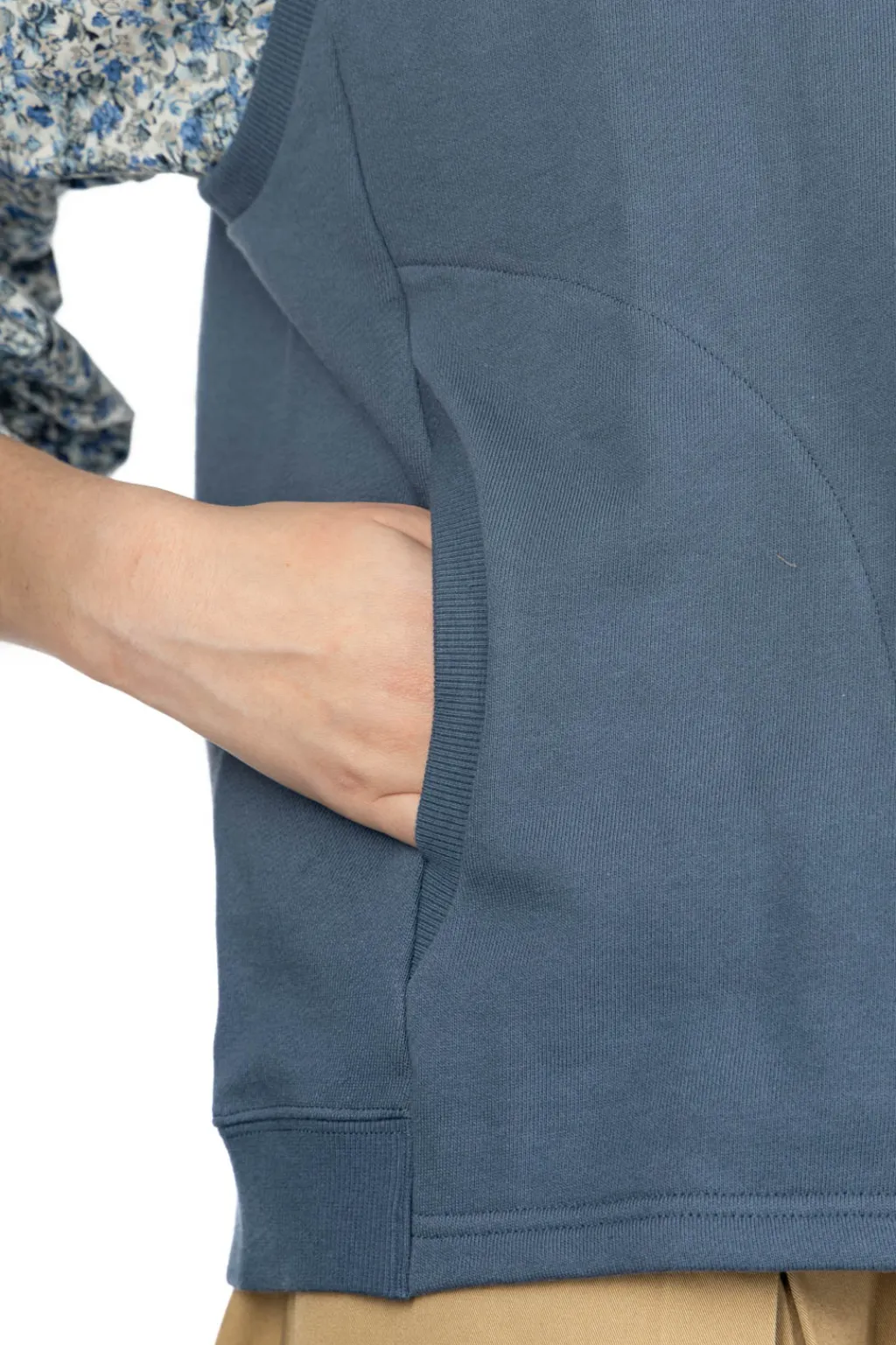 Hot Nachukara Cotton Jersey Crew Neck Vest - Blue