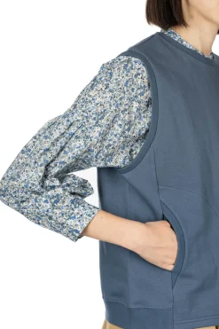 Hot Nachukara Cotton Jersey Crew Neck Vest - Blue