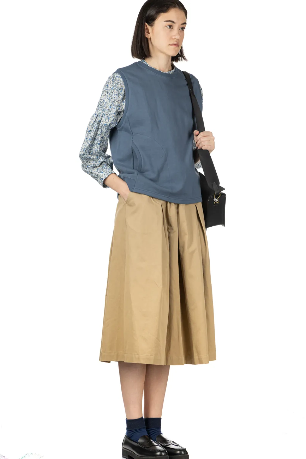 Hot Nachukara Cotton Jersey Crew Neck Vest - Blue