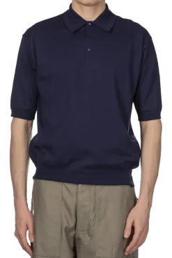 Fashion Kaptain Sunshine Cotton Knit Poloshirt - Navy