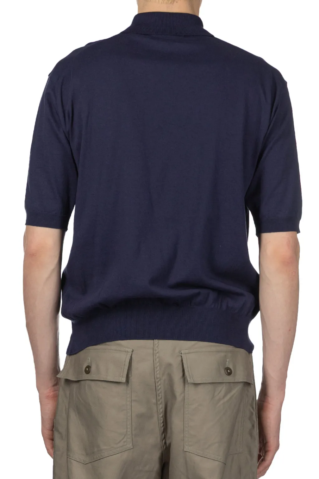 Fashion Kaptain Sunshine Cotton Knit Poloshirt - Navy