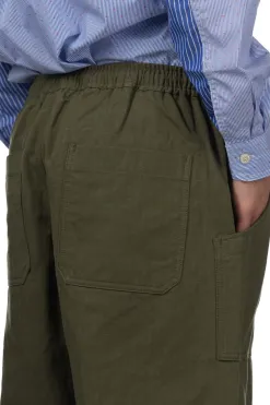 Online Comme Des Garcons Homme Cotton Linen Herringbone Pants - Khaki