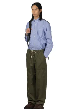 Online Comme Des Garcons Homme Cotton Linen Herringbone Pants - Khaki