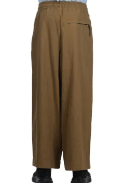 Online Kapital Cotton Linen Twill RUDE Baggy Pants - Khaki
