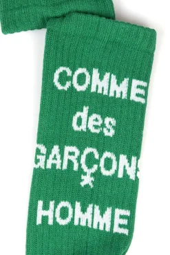 New Comme Des Garcons Homme Cotton Mix Logo Socks - 5 Colors