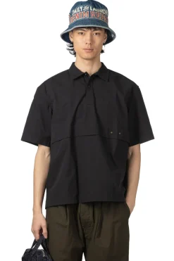 Outlet Tigre Brocante Cotton Nylon Work Polo Shirt - Black
