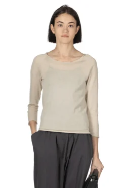 Outlet Evam Eva Cotton Silk Pullover - Ecru