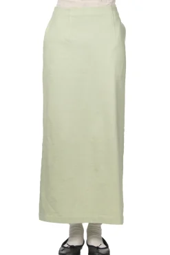 Outlet AURALEE Cotton Slub Rayon Plaiting Skirt - Pistachio