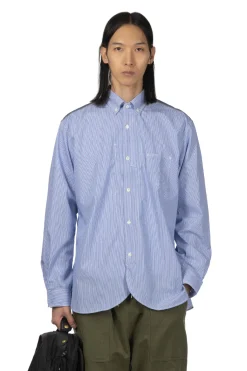 Clearance Junya Watanabe MAN Cotton Stripe Shirt - White Saxon