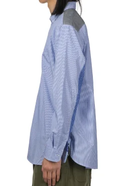 Clearance Junya Watanabe MAN Cotton Stripe Shirt - White Saxon