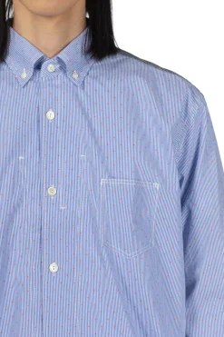 Clearance Junya Watanabe MAN Cotton Stripe Shirt - White Saxon