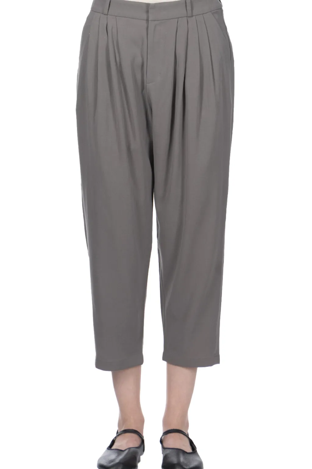 Online Evam Eva Cotton Tuck Pants - Grey