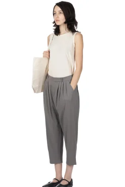 Online Evam Eva Cotton Tuck Pants - Grey