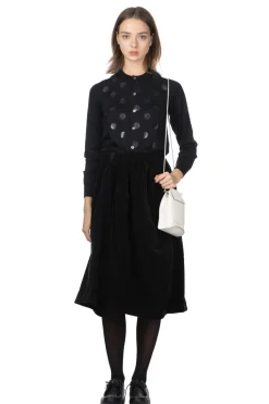 Hot Comme Des Garcons Comme Des Garcons Cotton velveteen Skirt - Black