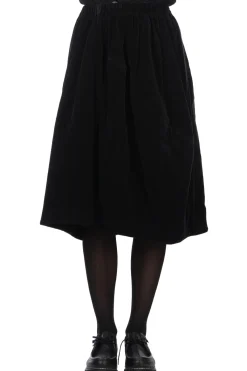 Hot Comme Des Garcons Comme Des Garcons Cotton velveteen Skirt - Black